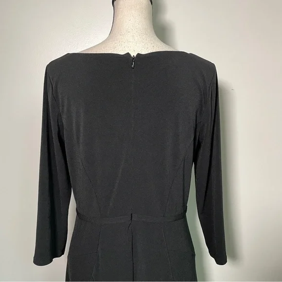 Ann Taylor Black Fit and Flare 3/4 Sleeves Size 10 - Picture 10 of 13